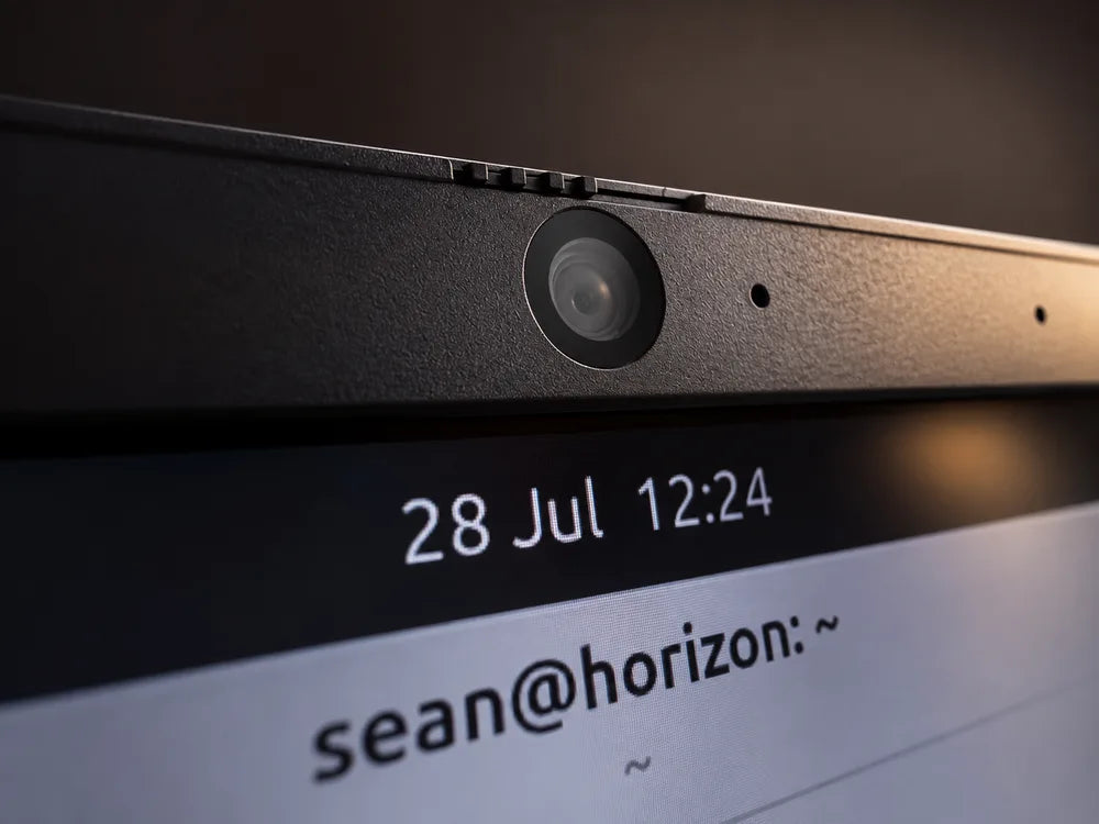 The StarBook Horizon camera and physical webcam cover